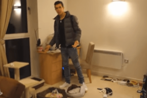Girlfriend Pulls Prank on Boyfriend - Cat Attack - YouTube