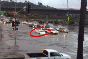This Lamborghini Is About To Cross The Flood. What Happens Next Is Breathtaking
